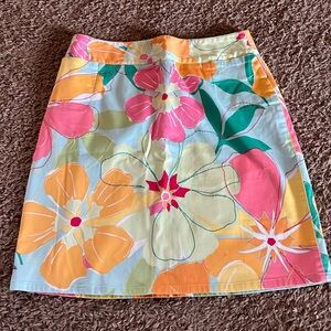💗 Vtg Talbots skirt size 8 petite. Beautiful colors and pattern and detail